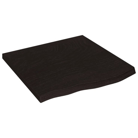Vidaxl tafelblad 60x60x(2-4)cm behandeld massief eikenhout donkerbruin
