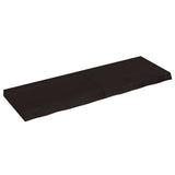 Vidaxl tafelblad 120x40x(2-6)cm behandeld eikenhout donkerbruin