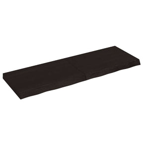 Vidaxl tafelblad 120x40x(2-6)cm behandeld eikenhout donkerbruin