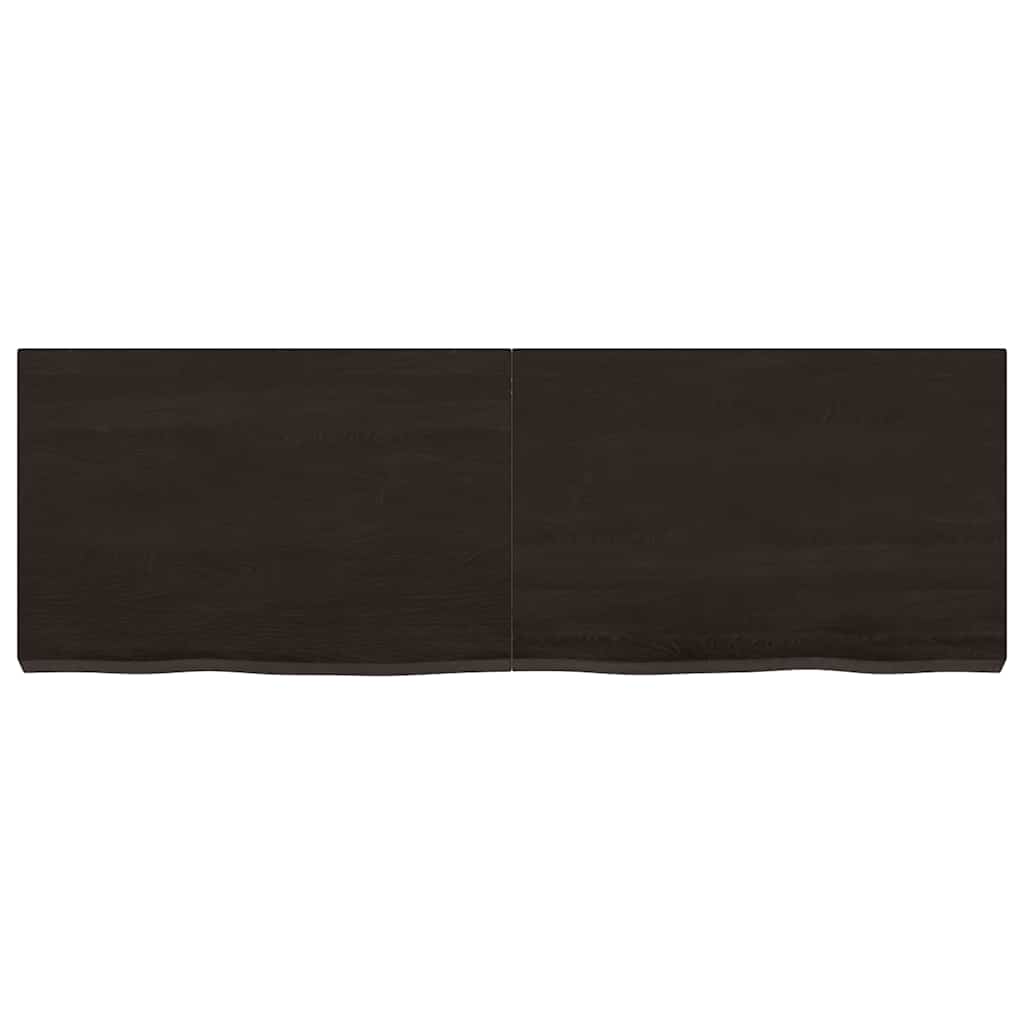 Vidaxl tafelblad 120x40x(2-6)cm behandeld eikenhout donkerbruin