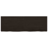 Vidaxl tafelblad 120x40x(2-6)cm behandeld eikenhout donkerbruin