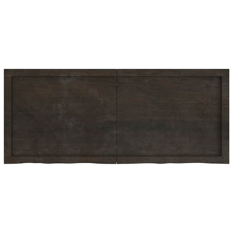 Vidaxl tafelblad 120x50x(2-4)cm behandeld eikenhout donkerbruin