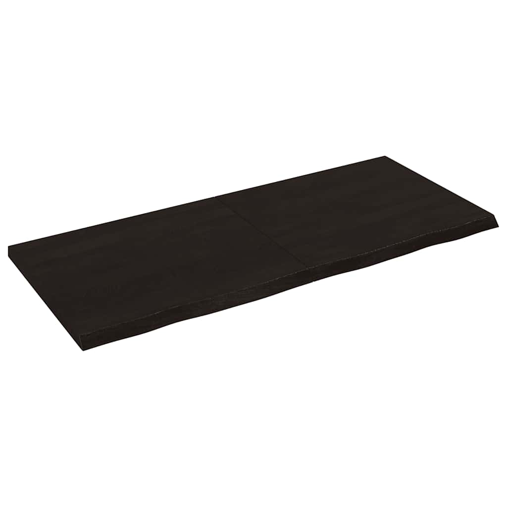 Vidaxl tafelblad 140x60x(2-4)cm behandeld eikenhout donkerbruin