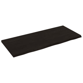 Vidaxl tafelblad 140x60x(2-4)cm behandeld eikenhout donkerbruin