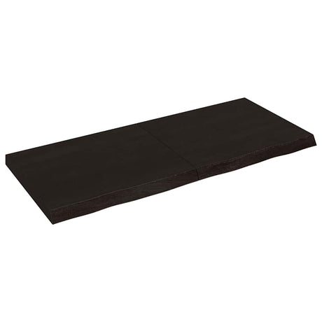 Vidaxl tafelblad 140x60x(2-6)cm behandeld eikenhout donkerbruin
