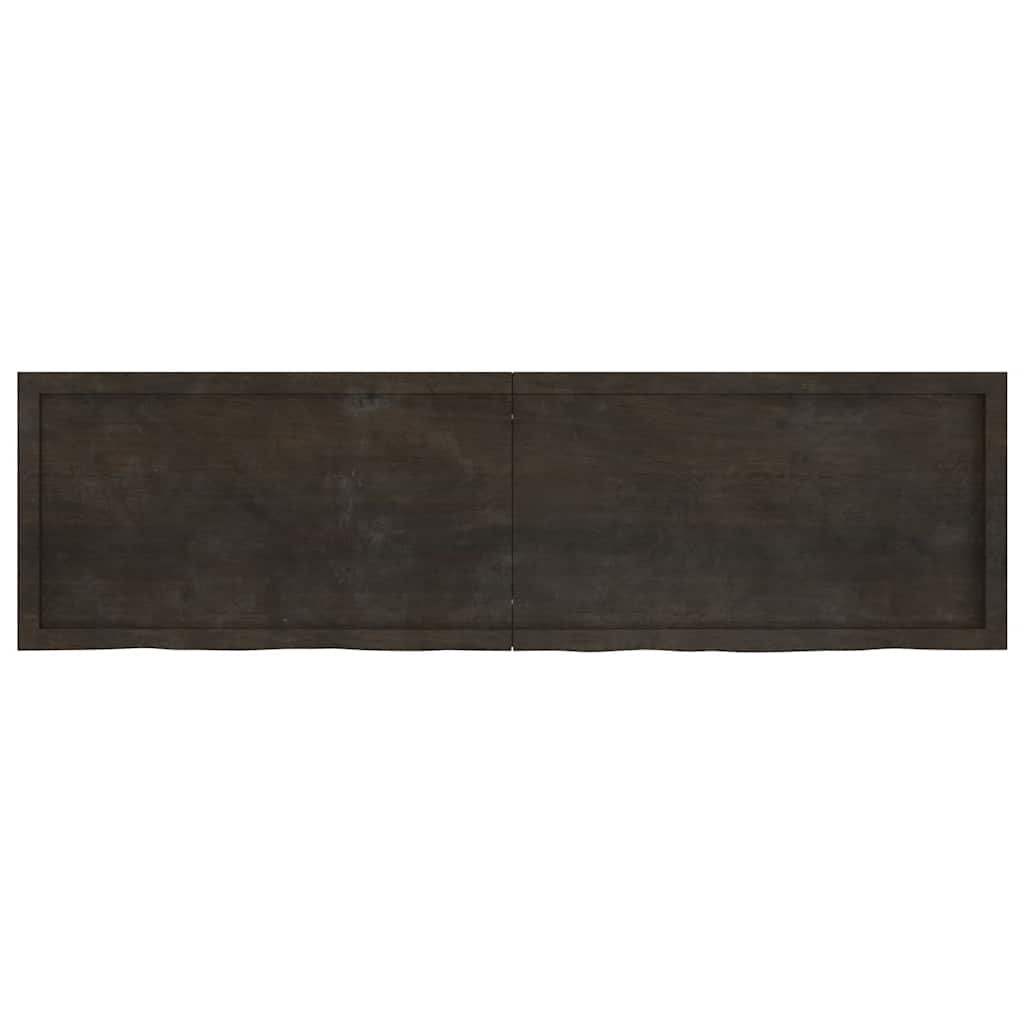 Vidaxl tafelblad 180x50x(2-6)cm behandeld eikenhout donkerbruin