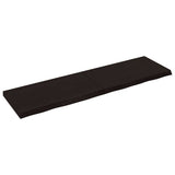 Vidaxl tafelblad 180x50x(2-6)cm behandeld eikenhout donkerbruin