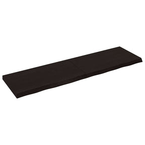 Vidaxl tafelblad 180x50x(2-6)cm behandeld eikenhout donkerbruin