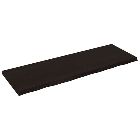 Vidaxl tafelblad 180x60x(2-6)cm behandeld eikenhout donkerbruin