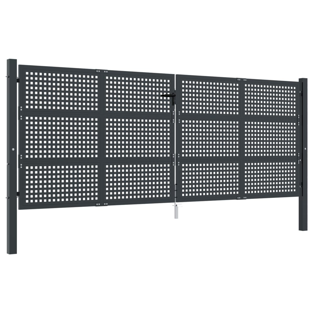 Brama VidaXL 400x200 cm stal antracytowa