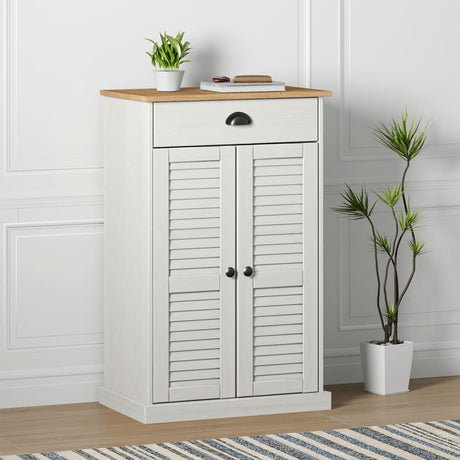 Szafka na buty Vidaxx vigo 60x35x96 cm lite drewno sosnowe w kolorze białym