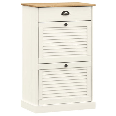 Szafka na buty Vidaxx vigo 60x35x96 cm lite drewno sosnowe w kolorze białym