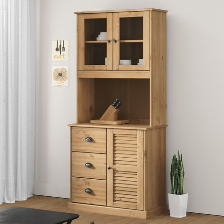 Vidaxl opzetkast vigo 78x30x100 cm massief grenenhout