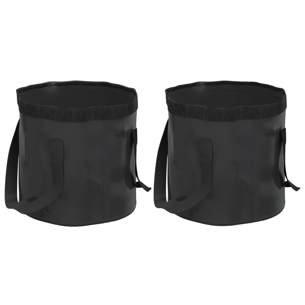 Vidaxl Emmers 2 PCS składane 20 L PVC Czarne