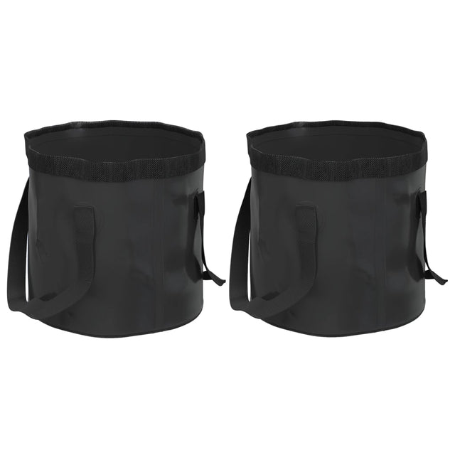 Vidaxl Emmers 2 PCS składane 20 L PVC Czarne