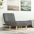 Vidaxl chaise longue stof donkergrijs