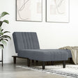 Vidaxl chaise longue fluweel donkergrijs