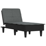 Vidaxl chaise longue stof donkergrijs