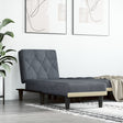 Vidaxl chaise longue fluweel donkergrijs