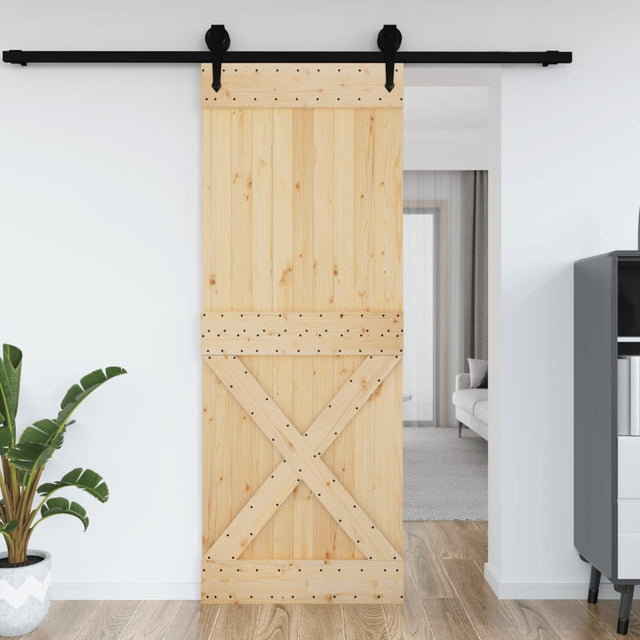 VidaXL Drzwi NARVIK 85x210 cm z litego drewna sosnowego