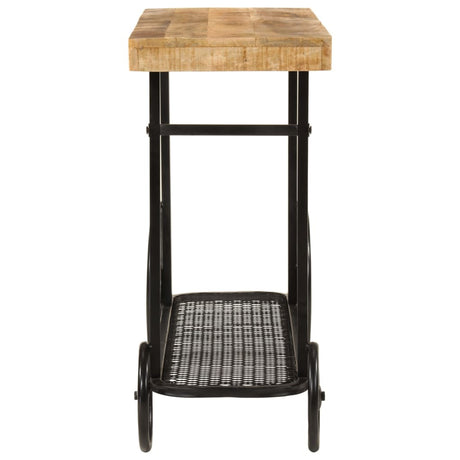 Vidaxl wandtafel 112x36x76 cm massief mangohout en ijzer