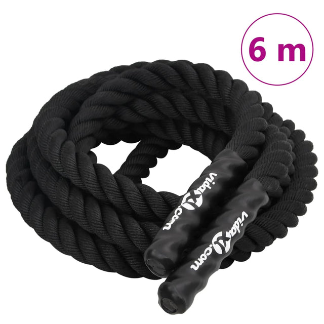 Lina bojowa VidaXL czarna 6 m 4,5 kg poliester
