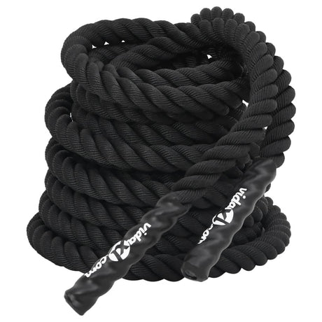 Lina bojowa VidaXL czarna 12 m 9 kg poliester