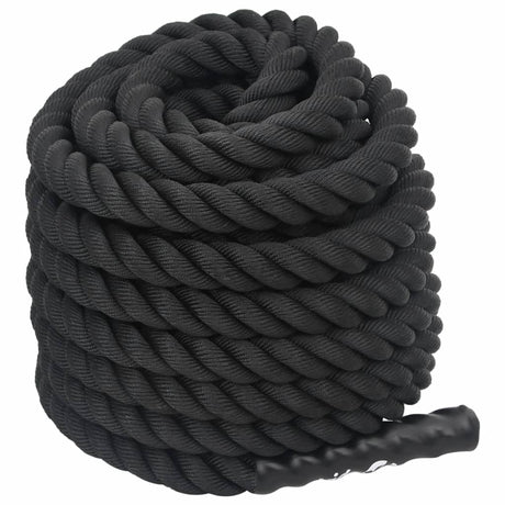Lina bojowa VidaXL czarna 15 m 11 kg poliester