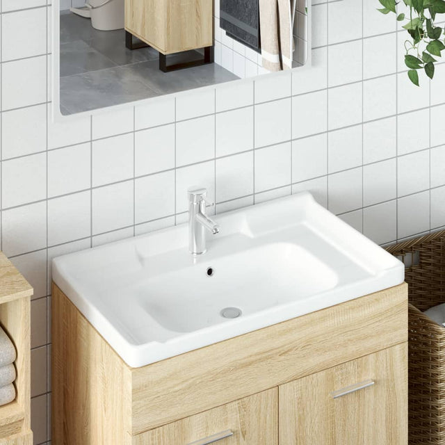 Umywalka prostokątna Vidaxx 81x48x23 cm ceramika biała
