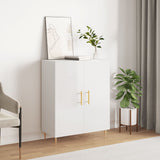 Vidaxl dressoir 69,5x34x90 cm bewerkt hout hoogglans wit