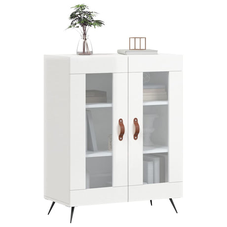 Vidaxl dressoir 69,5x34x90 cm bewerkt hout hoogglans wit