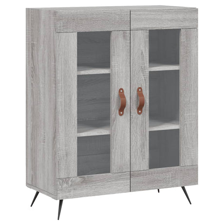 Vidaxl dressoir 69,5x34x90 cm bewerkt hout grijs sonoma eikenkleurig