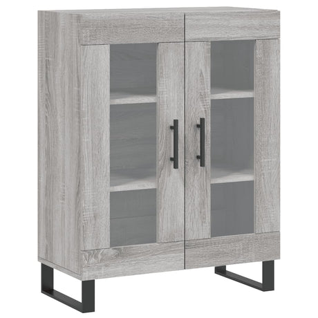Vidaxl dressoir 69,5x34x90 cm bewerkt hout grijs sonoma eikenkleurig
