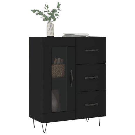 Vidaxl dressoir 69,5x34x90 cm bewerkt hout zwart