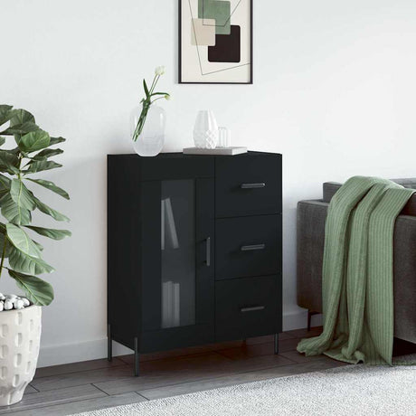 Vidaxl dressoir 69,5x34x90 cm bewerkt hout zwart