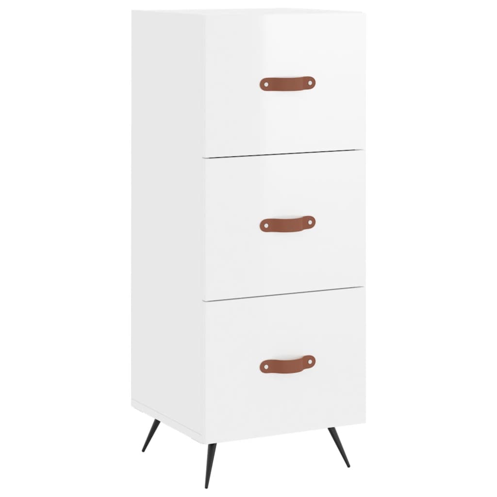 Vidaxl dressoir 34,5x34x90 cm bewerkt hout hoogglans wit