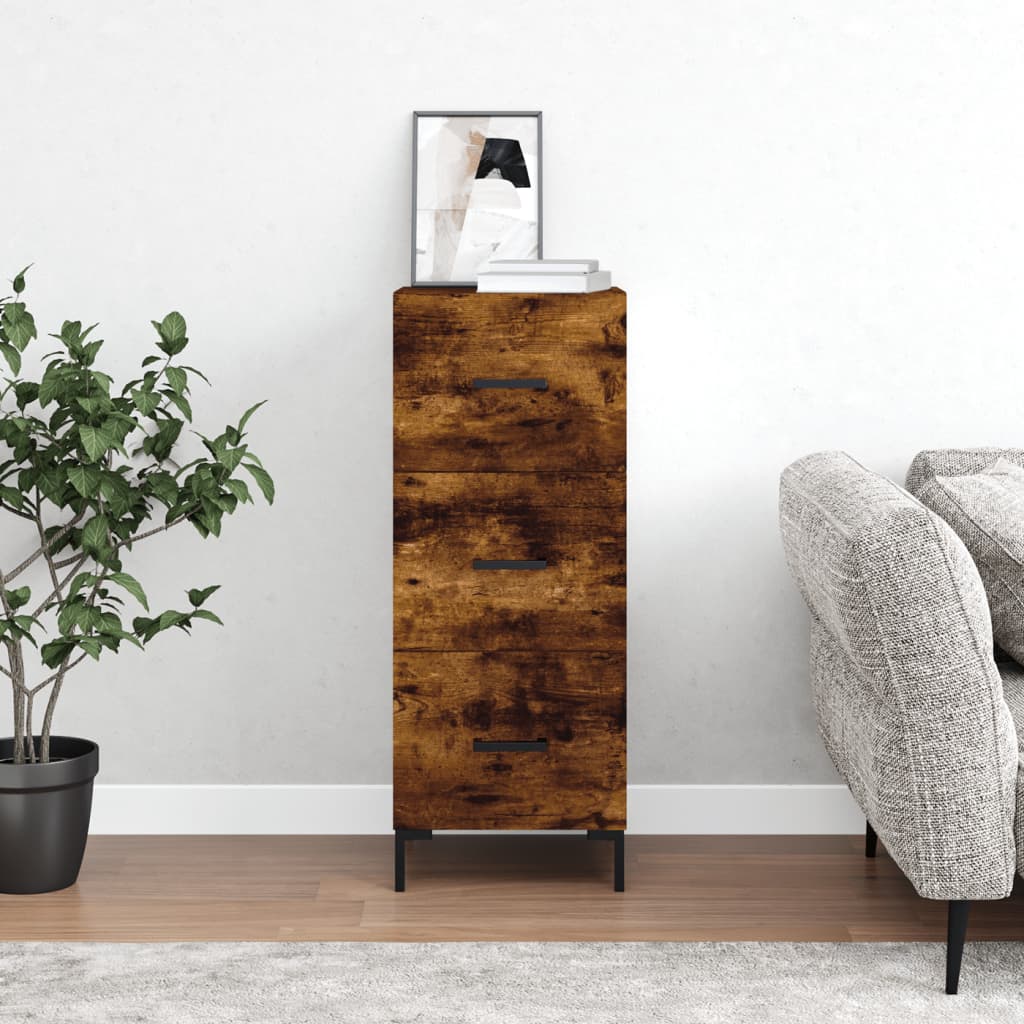 Vidaxl dressoir 34,5x34x90 cm bewerkt hout gerookt eiken