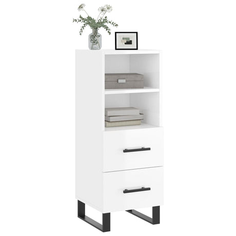 Vidaxl dressoir 34,5x34x90 cm bewerkt hout hoogglans wit