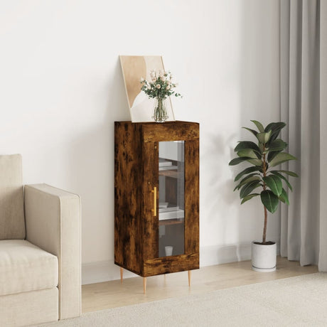 Vidaxl dressoir 34,5x34x90 cm bewerkt hout gerookt eiken