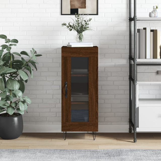 Vidaxl dressoir 34,5x34x90 cm bewerkt hout bruin eikenkleur