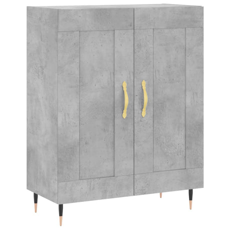 Vidaxl dressoir 69,5x34x90 cm bewerkt hout betongrijs