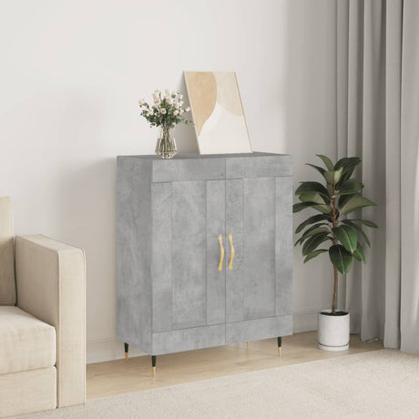 Vidaxl dressoir 69,5x34x90 cm bewerkt hout betongrijs