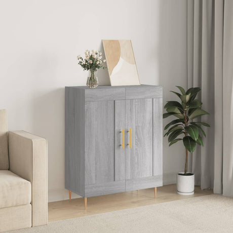 Vidaxl dressoir 69,5x34x90 cm bewerkt hout grijs sonoma eikenkleurig