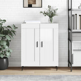 Vidaxl dressoir 69,5x34x90 cm bewerkt hout hoogglans wit