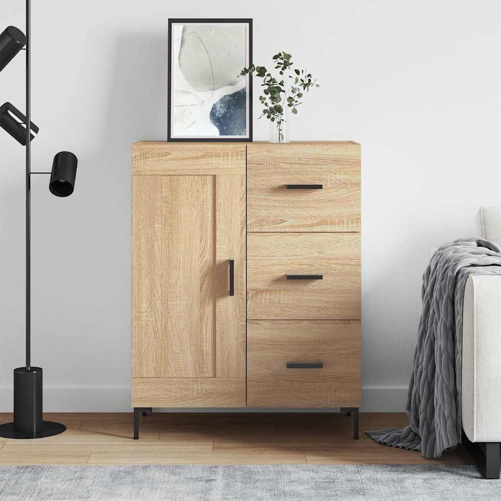 Vidaxl dressoir 69,5x34x90 cm bewerkt hout sonoma eikenkleurig