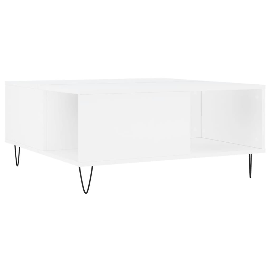 Vidaxl salontafel 80x80x36,5 cm bewerkt hout wit