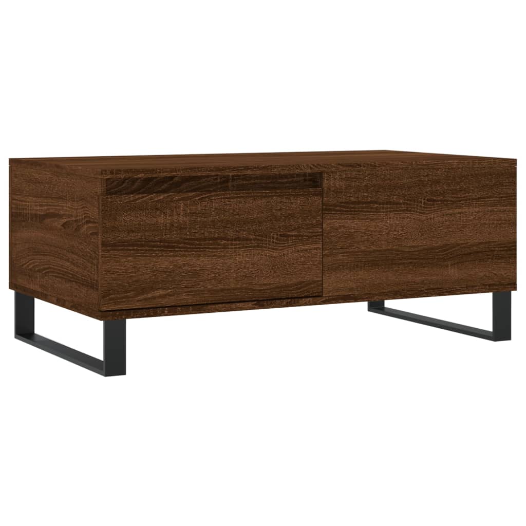 Vidaxl salontafel 90x50x36,5 cm bewerkt hout bruin eikenkleur