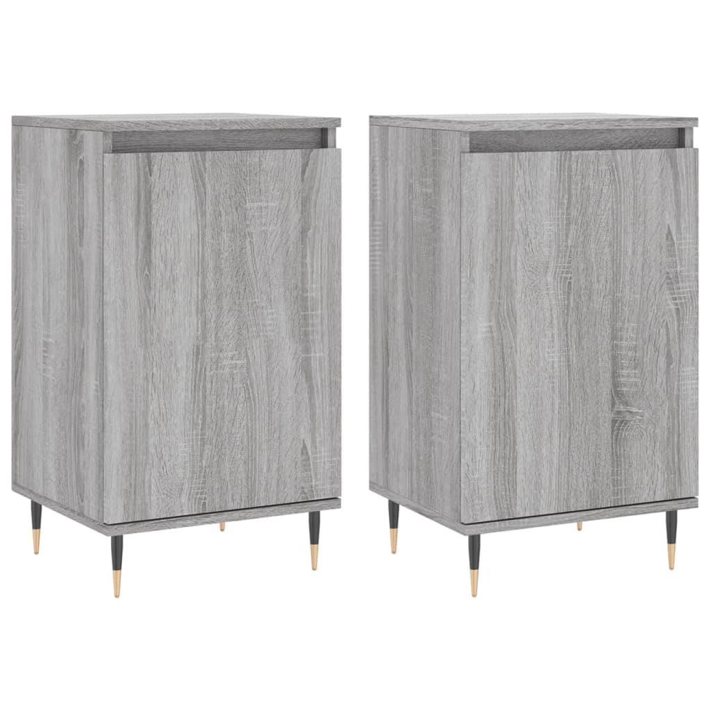 Vidaxl dressoirs 2 st 40x35x70 cm bewerkt hout grijs sonoma