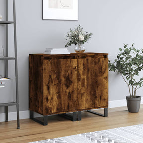 Vidaxl dressoirs 2 st 40x35x70 cm bewerkt hout gerookt eikenkleurig