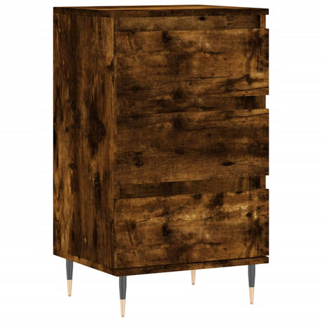 Vidaxl dressoir 40x35x70 cm bewerkt hout gerookt eikenkleurig